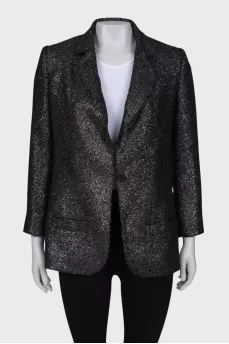 Wool jacket with lurex