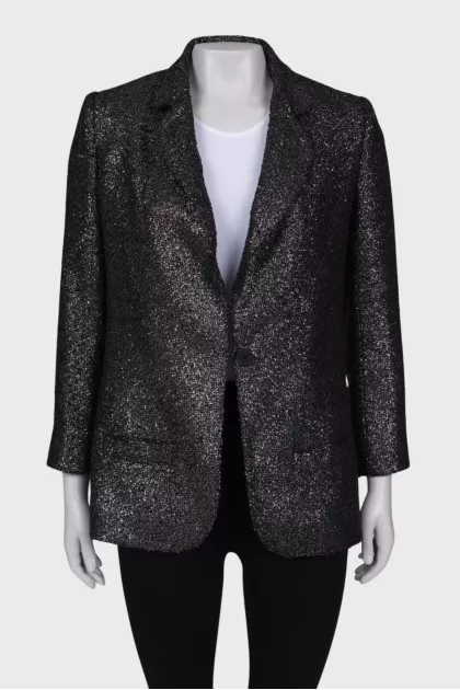 Wool jacket with lurex