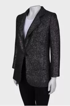 Wool jacket with lurex