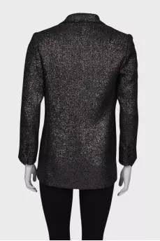 Wool jacket with lurex
