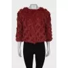 Wool jacket with fur