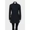 Navy blue raincoat with pockets