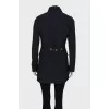 Navy blue raincoat with pockets
