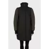 Combined coat with press-stud