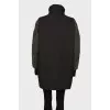 Combined coat with press-stud