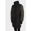 Combined coat with press-stud