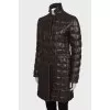 Quilted dark green coat