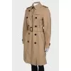 Beige trench coat with belt