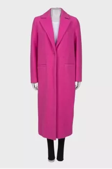 Pink wool coat