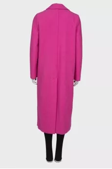 Pink wool coat