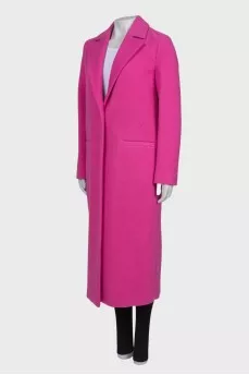 Pink wool coat