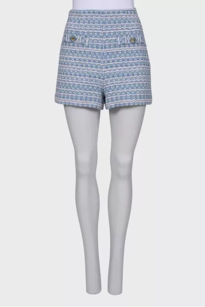 Tweed blue shorts