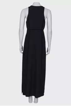 Black maxi dress with lace