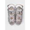 Silver leather sandals