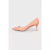 Peach color shoes