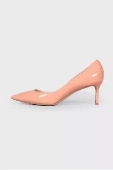 Peach color shoes