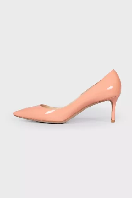 Peach color shoes