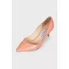 Peach color shoes