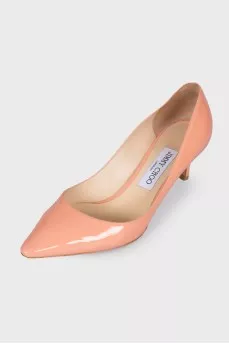 Peach color shoes
