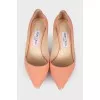 Peach color shoes