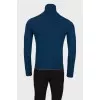 Men's wool sweater with zip