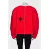 Red sweatshirt with back zip