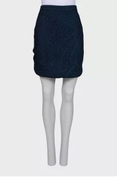 Openwork viscose skirt