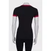 Black T-shirt with red inserts
