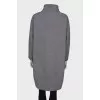 Wool coat with decorated press-studs