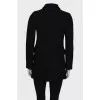Cropped black wool coat