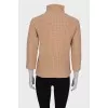 Beige high neck sweater
