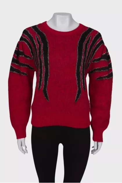 Red sweater with print