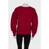 Red sweater with print