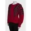 Red sweater with print