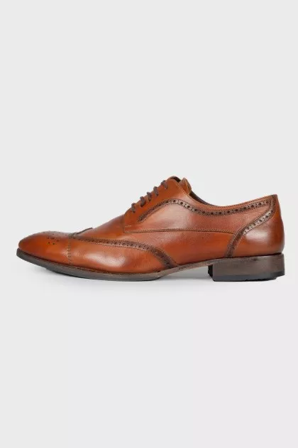 Men's brown leather shoes