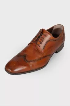 Men's brown leather shoes