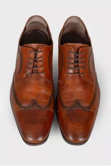 Men's brown leather shoes