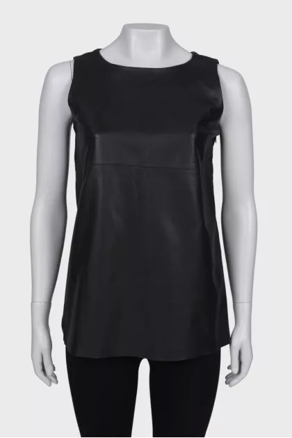 Long leather top