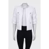 White Tweed Short Sleeve Jacket
