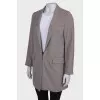 Gray jacket with short sleeves