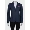 Blue striped fitted jacket