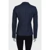 Blue striped fitted jacket