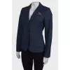 Blue striped fitted jacket