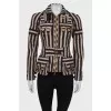 Striped jacket with gold-tone hardware