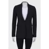 Black jacket with one button
