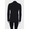 Black jacket with one button