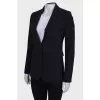 Black jacket with one button