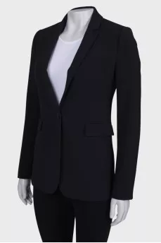 Black jacket with one button