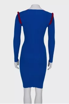 Blue V-neck dress