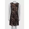 Openwork dress with sequins with a tag